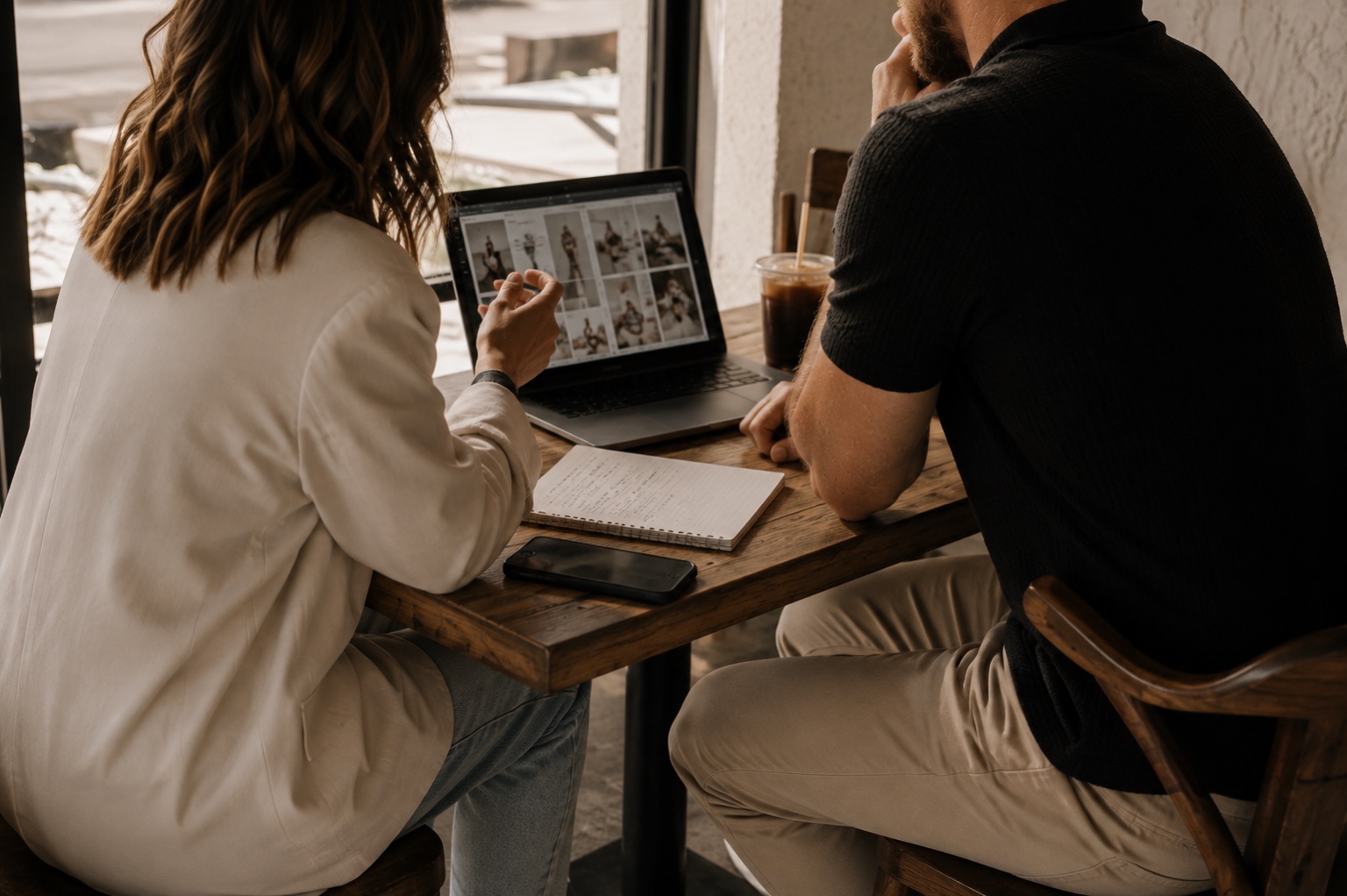 Click & Curate founders reviewing content together